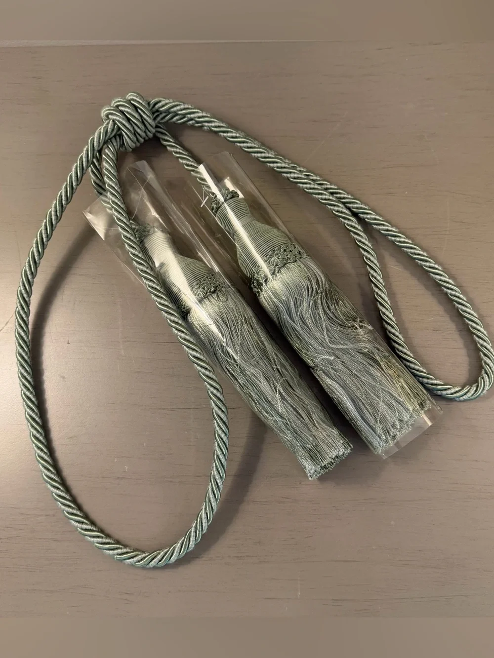 Twisted Sage Green Curtain Double Tassel Curtain Tieback Chair Furniture